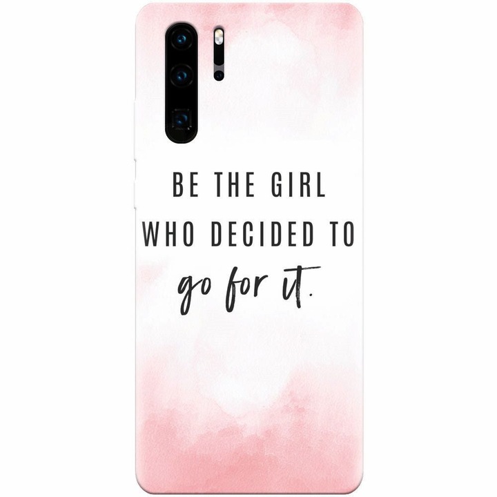 Силиконов калъф за Huawei P30 Pro, Quotes Pink