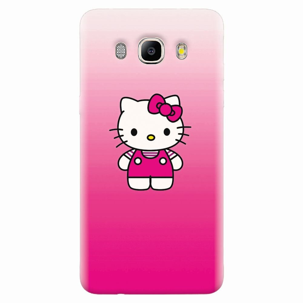 Husa silicon pentru Samsung Galaxy J7 2016, Cute Pink Catty