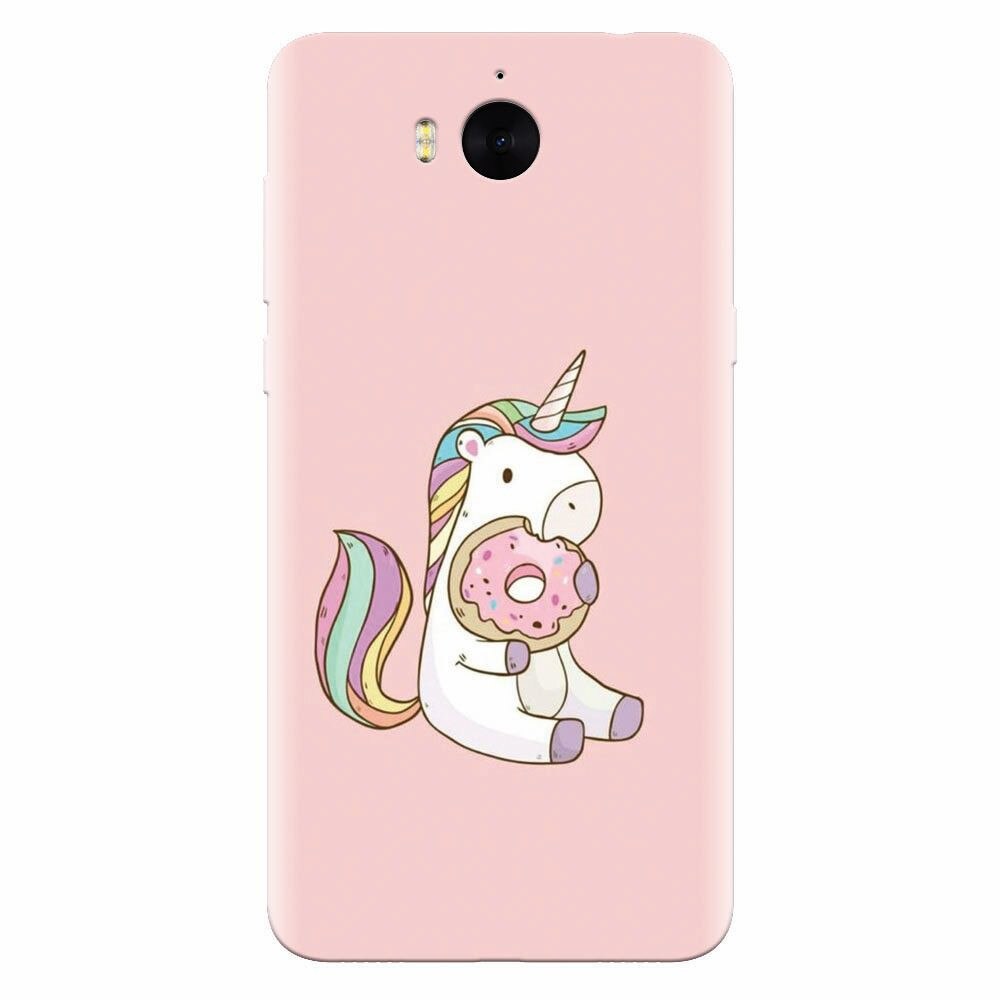 Husa silicon pentru Huawei Y6 2017, Unicorn Donuts