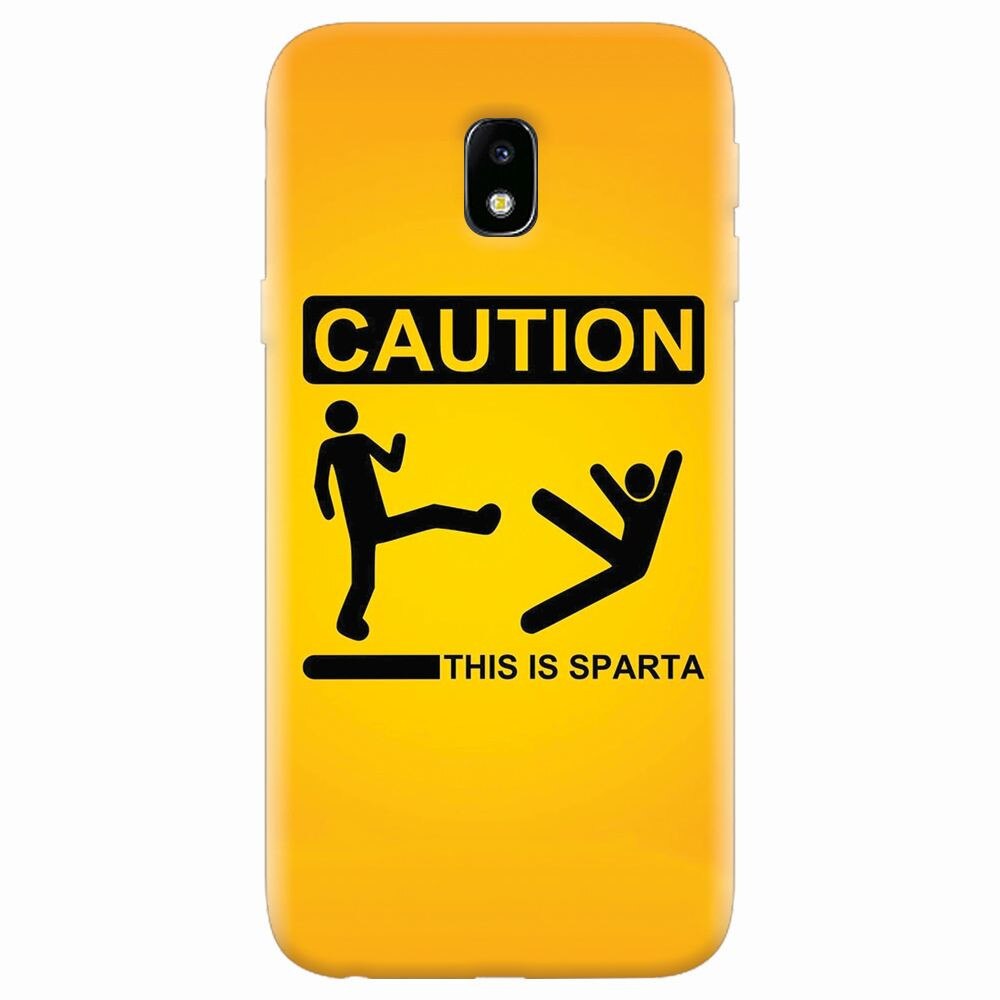Husa silicon pentru Samsung Galaxy J7 2017, This Is Sparta Funny Illustration