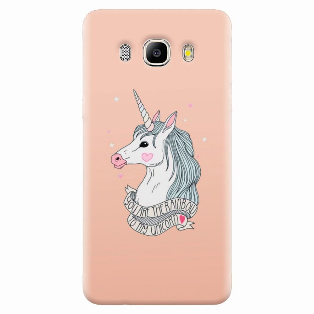 Husa silicon pentru Samsung Galaxy J7 2016, Cute Rose Gold