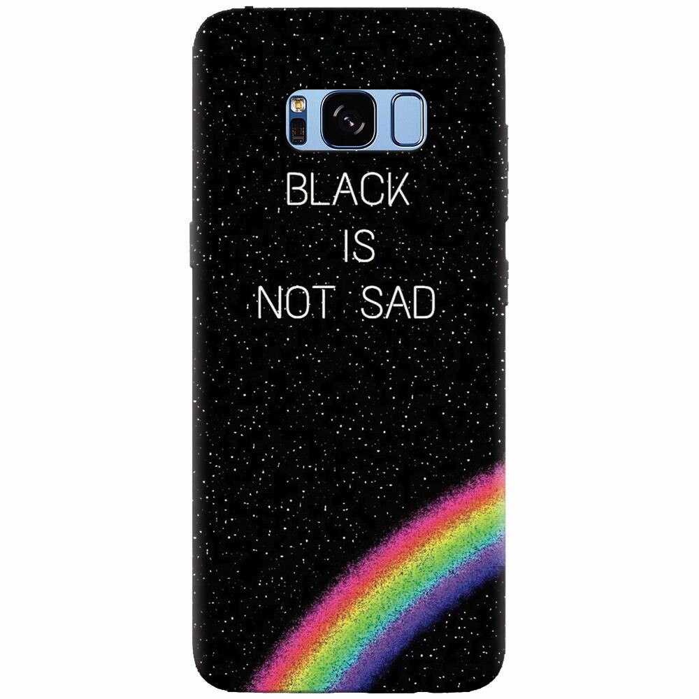 Husa silicon pentru Samsung Galaxy S8 Plus, Black Is Not Sad