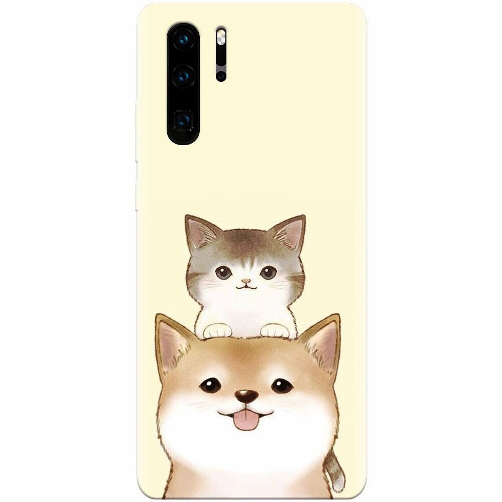 Husa silicon pentru Huawei P30 Pro, Two Cat