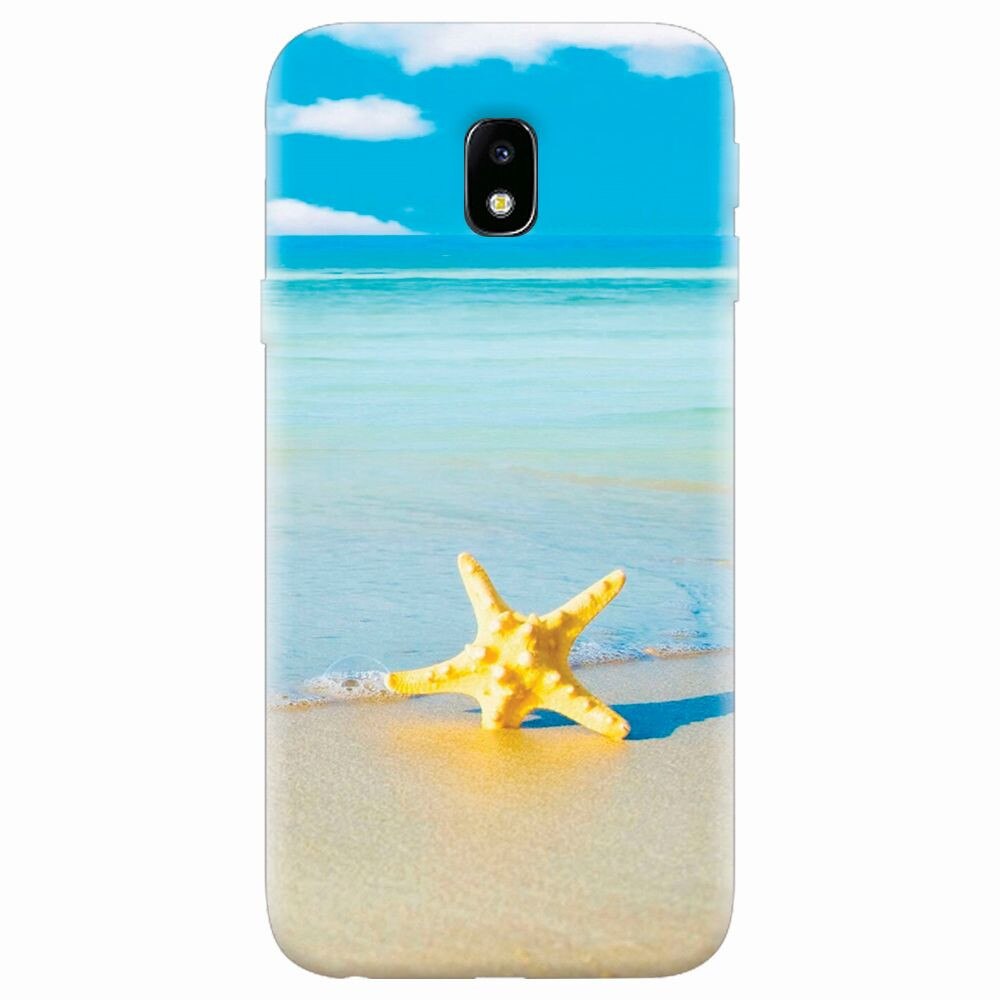 Husa silicon pentru Samsung Galaxy J7 2017, Starfish Beach