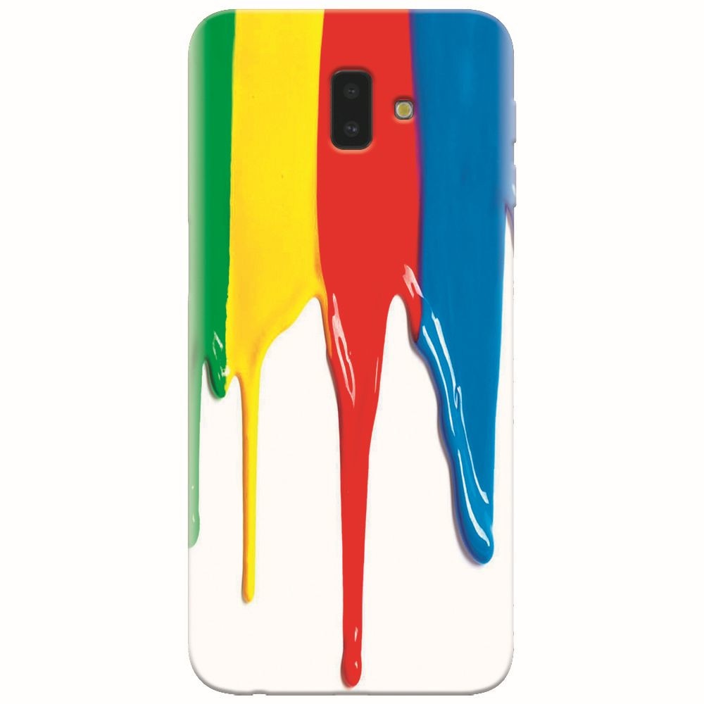Husa silicon pentru Samsung Galaxy J6 Plus, Dripping Colorful Paint