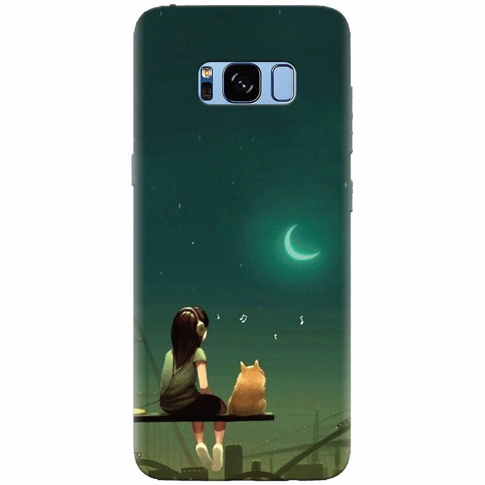 Husa silicon pentru Samsung Galaxy S8 Plus, Cat And Girl