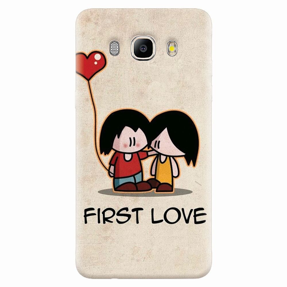 Husa silicon pentru Samsung Galaxy J7 2016, First Love Great Lock Screen