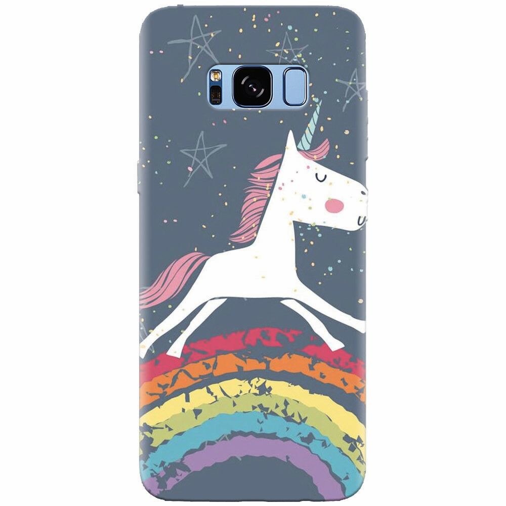 Husa silicon pentru Samsung Galaxy S8 Plus, Unicorn Rainbow