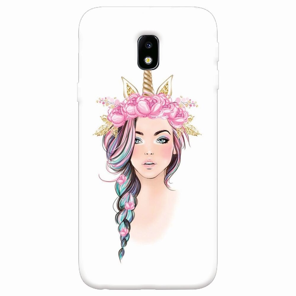 Husa silicon pentru Samsung Galaxy J7 2017, Unicorn Girl