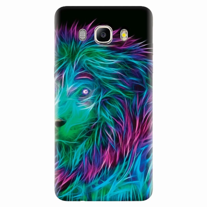 Husa silicon pentru Samsung Galaxy J7 2016, Abstract Lion 002