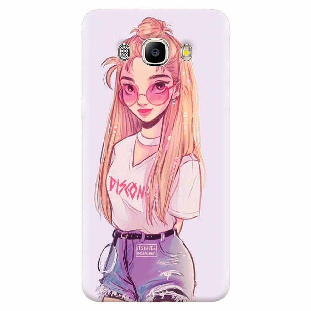Husa silicon pentru Samsung Galaxy J7 2016, Girl Look