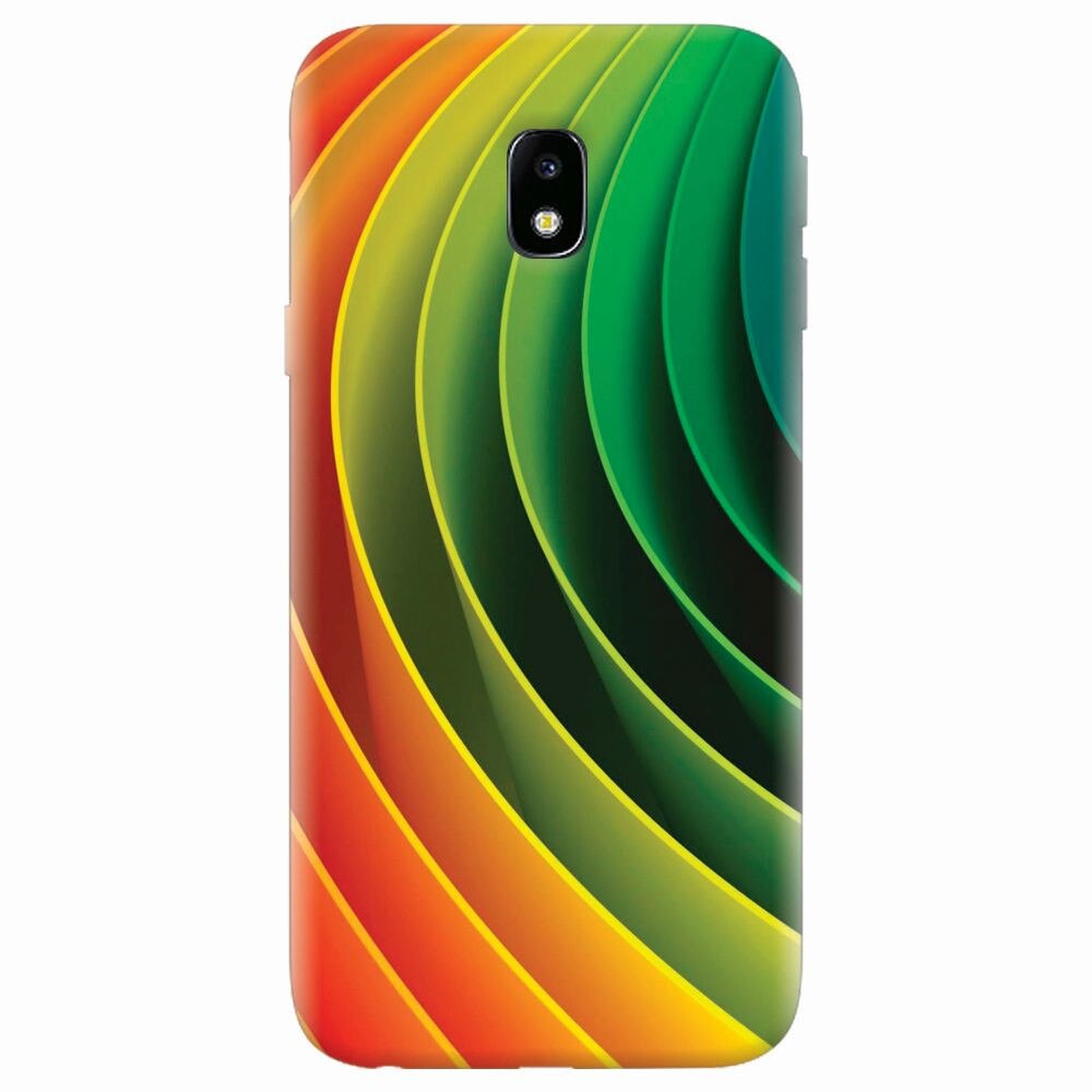 Husa silicon pentru Samsung Galaxy J7 2017, 3D Multicolor Abstract Lines