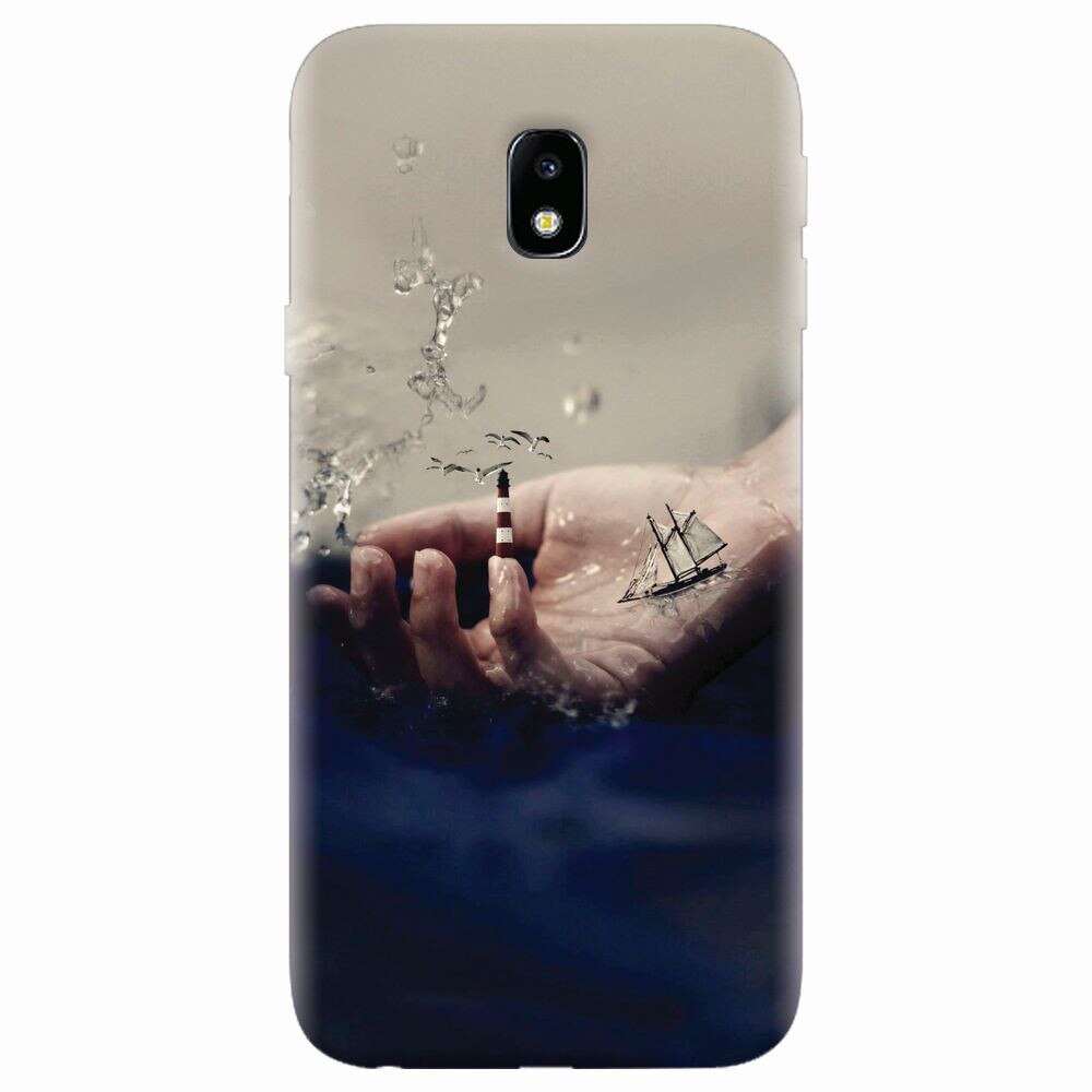 Husa silicon pentru Samsung Galaxy J7 2017, 3D Hand Ocean Render