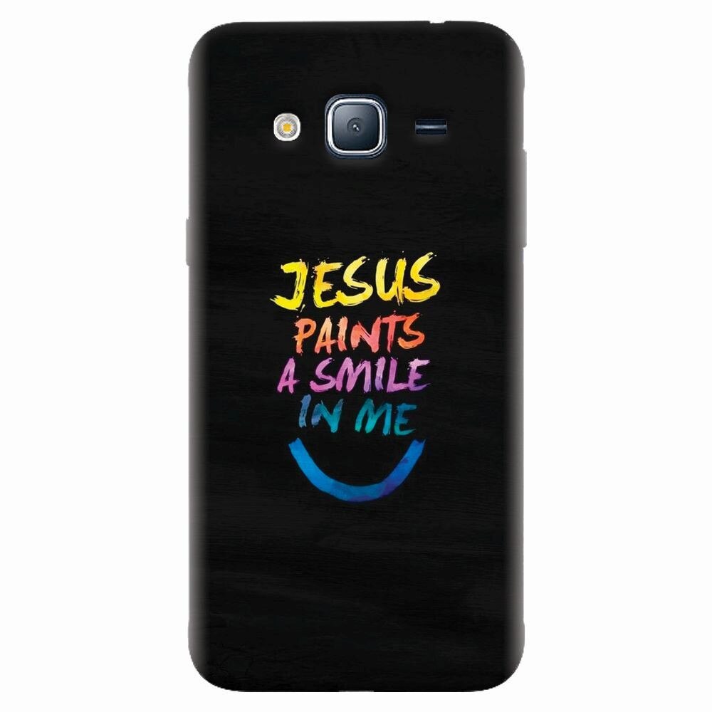 Husa silicon pentru Samsung Galaxy J5 2015, Jesus Paints A Smile In Me