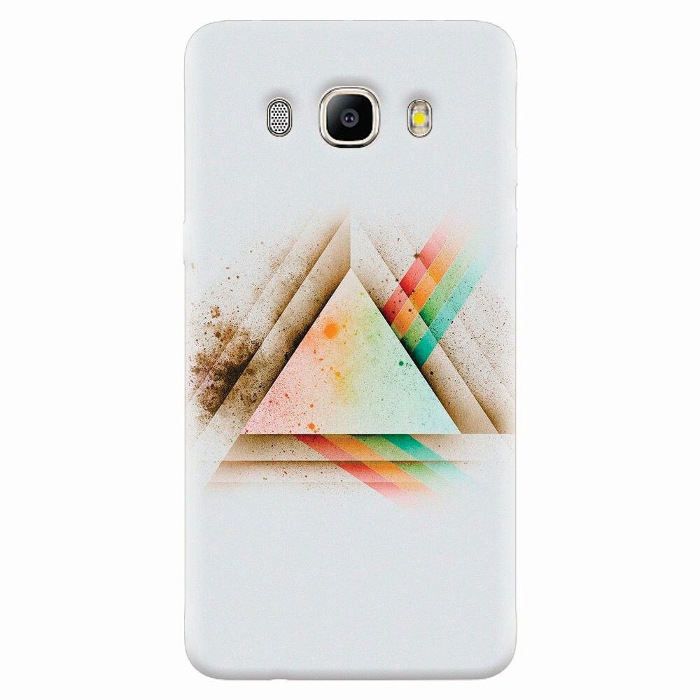 Husa silicon pentru Samsung Galaxy J7 2016, Abstract Grunge Light Triangle