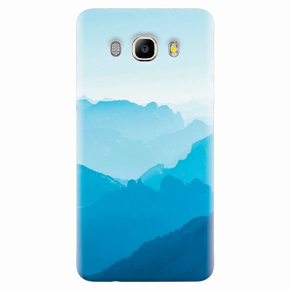 Husa silicon pentru Samsung Galaxy J7 2016, Blue Mountain Crests