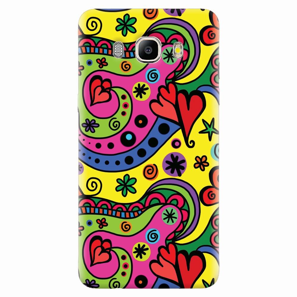 Husa silicon pentru Samsung Galaxy J7 2016, Heart Color