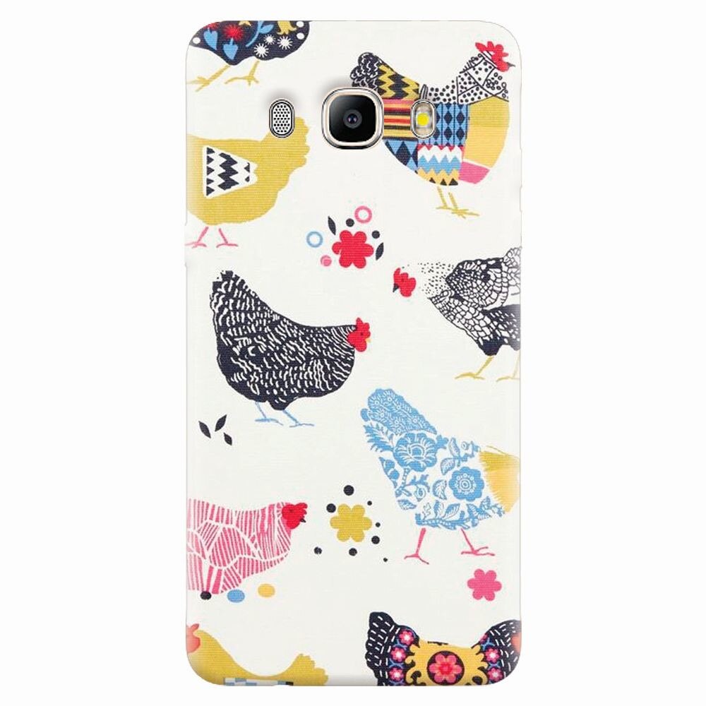 Husa silicon pentru Samsung Galaxy J7 2016, Chickens
