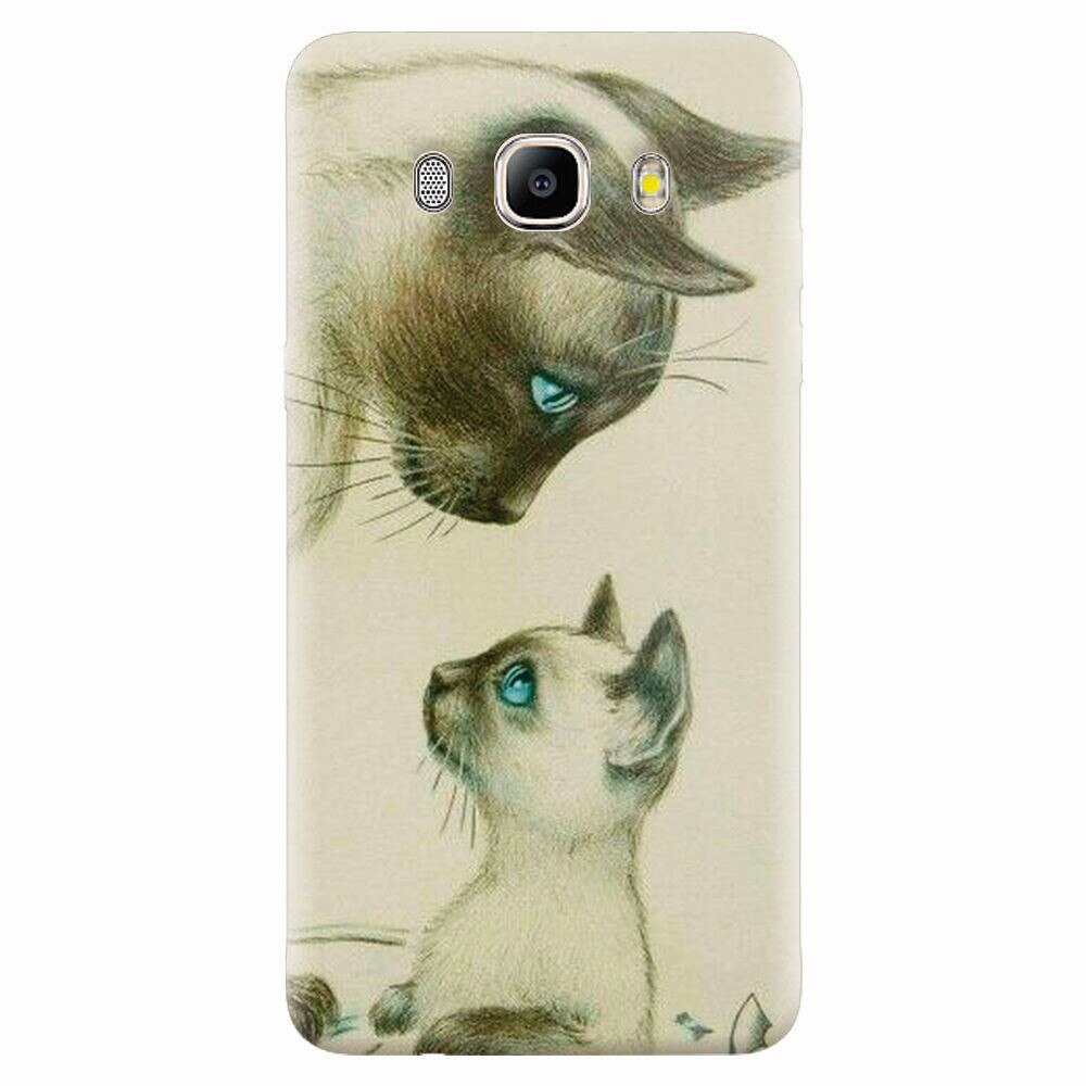 Husa silicon pentru Samsung Galaxy J7 2016, Little Cat