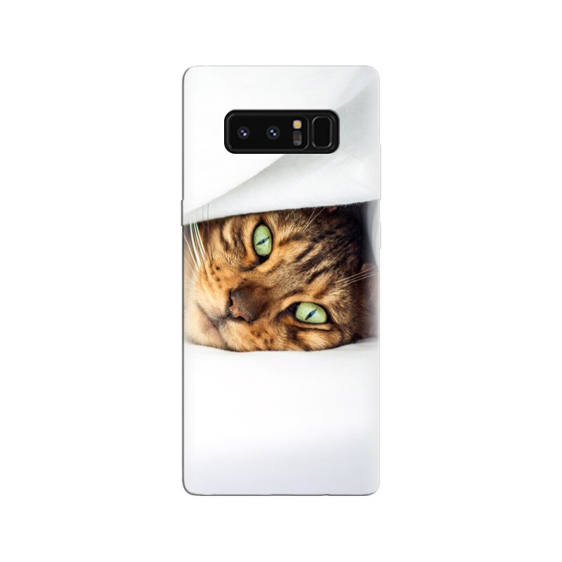 Husa Samsung Note 8 Green Eyes Cat In Bed