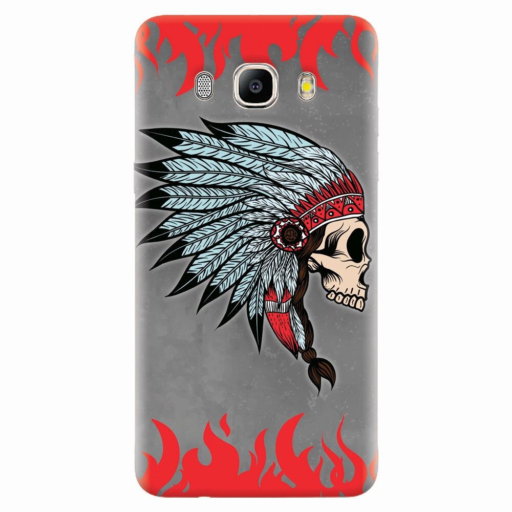 Husa silicon pentru Samsung Galaxy J7 2016, Indian Skull