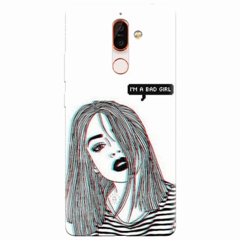 Husa silicon pentru Nokia 7 Plus, Im A Bad Girl Husa silicon pentru Nokia 7 Plus, Im A Bad Girl