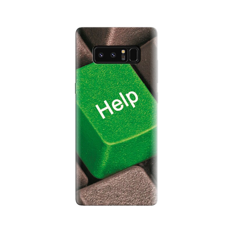 Husa Samsung Note 8 Green Help Keyboard Button Backgrounds