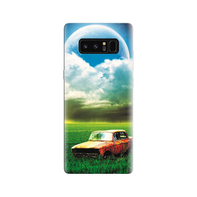 Husa Samsung Note 8 Old Retro Car With Planet In Sky Look