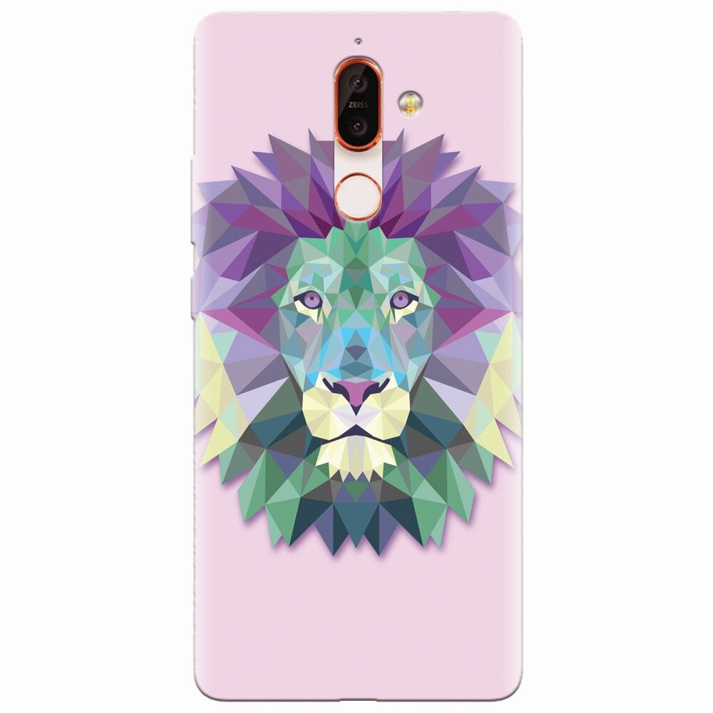 Husa silicon pentru Nokia 7 Plus, Polygon Lion