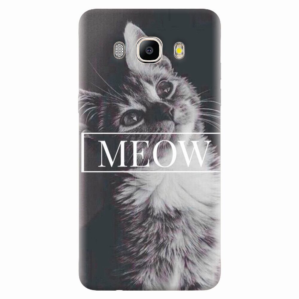 Husa silicon pentru Samsung Galaxy J7 2016, Meow Cute Cat