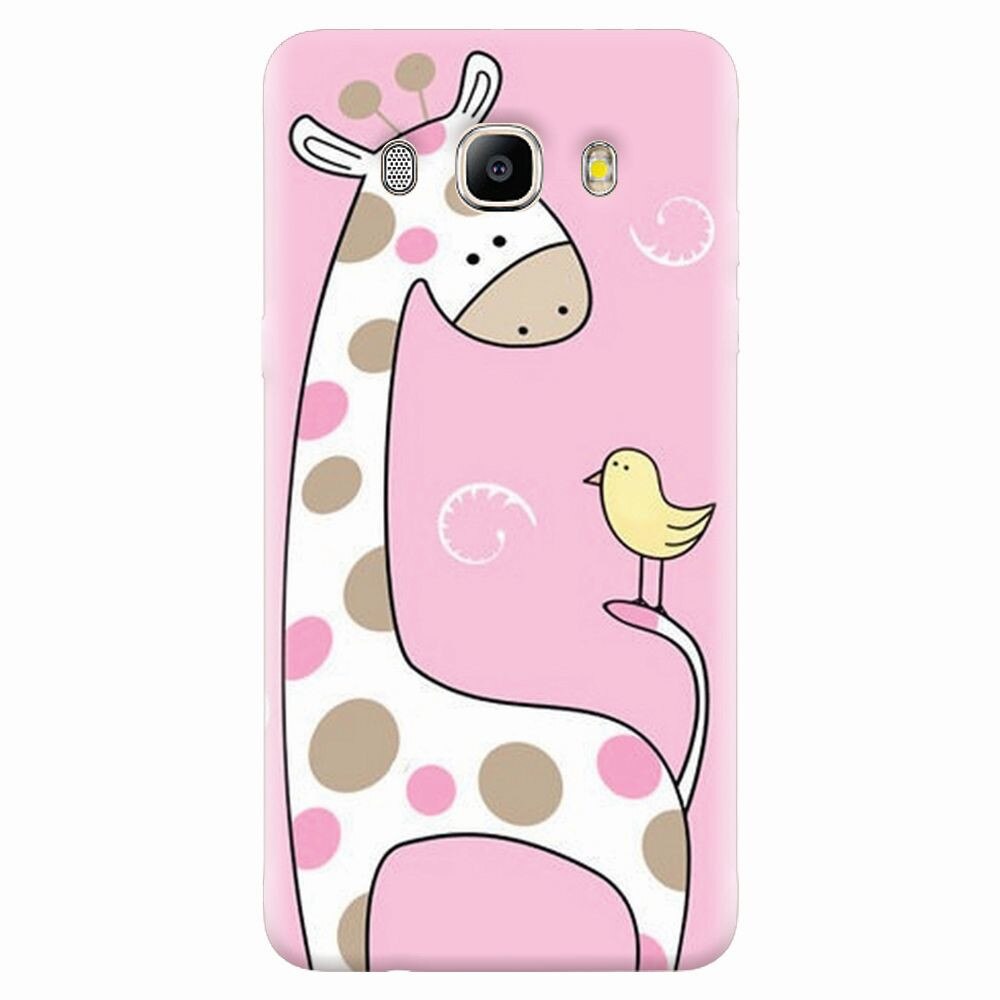 Husa silicon pentru Samsung Galaxy J7 2016, Cute Giraffe