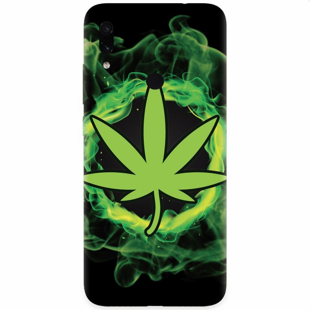 Husa silicon pentru Xiaomi Redmi Note 7, GreenFlames