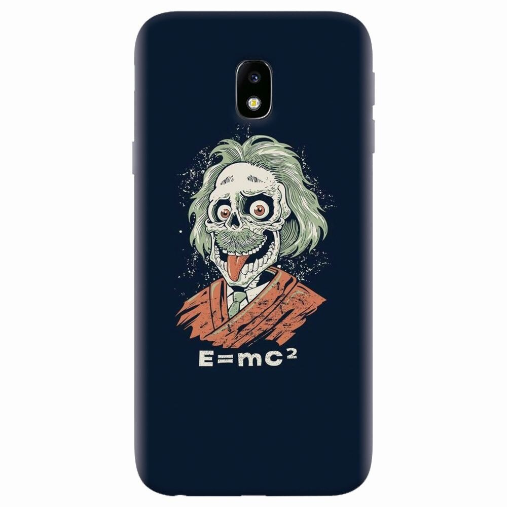 Husa silicon pentru Samsung Galaxy J7 Pro 2017, Albert Einstein Caricature