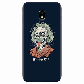 Husa silicon pentru Samsung Galaxy J7 Pro 2017, Albert Einstein Caricature Husa silicon pentru Samsung Galaxy J7 Pro 2017, Albert Einstein Caricature