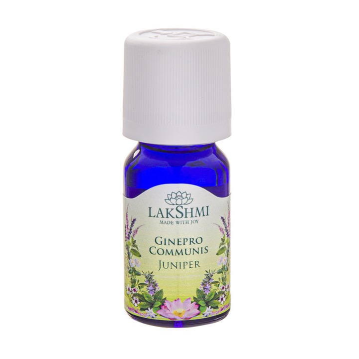 Ulei esential de ienupar (Juniperus Communis Fruit Oil) 10 ml, 100% pur si organic, aromaterapie fresh-woody detox natural, Lakshmi