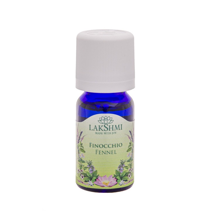 Ulei esential de fenicul (Foeniculum Vulgare Oil) 10 ml, 100% Pur si Organic, aromaterapie herbal-spicy naturala, Lakshmi