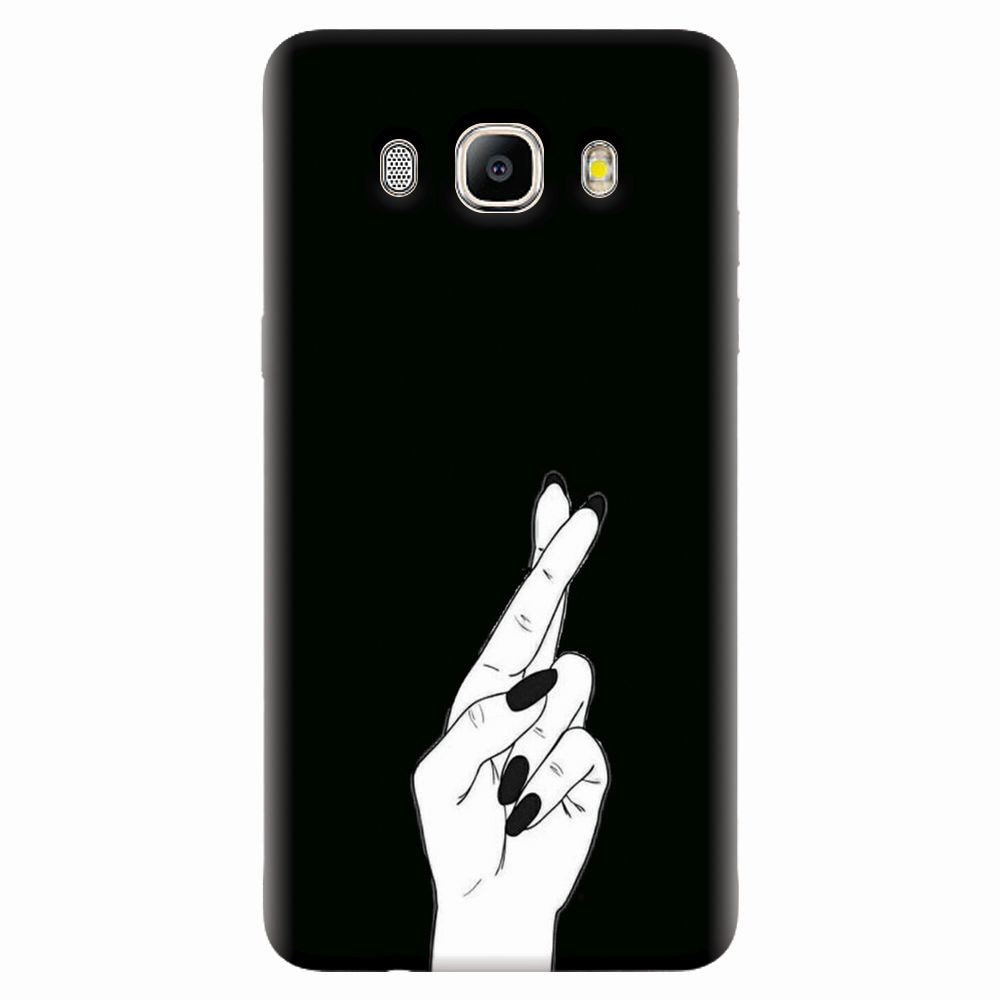 Husa silicon pentru Samsung Galaxy J7 2016, Finger Cross