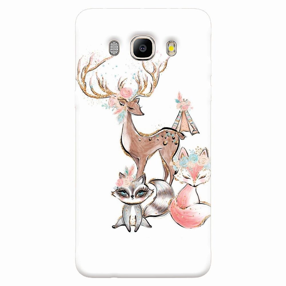 Husa silicon pentru Samsung Galaxy J7 2016, Foxs And Deer
