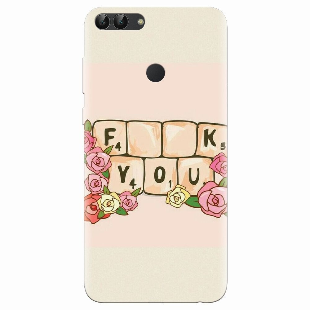 Husa silicon pentru Huawei P Smart, Scrabble