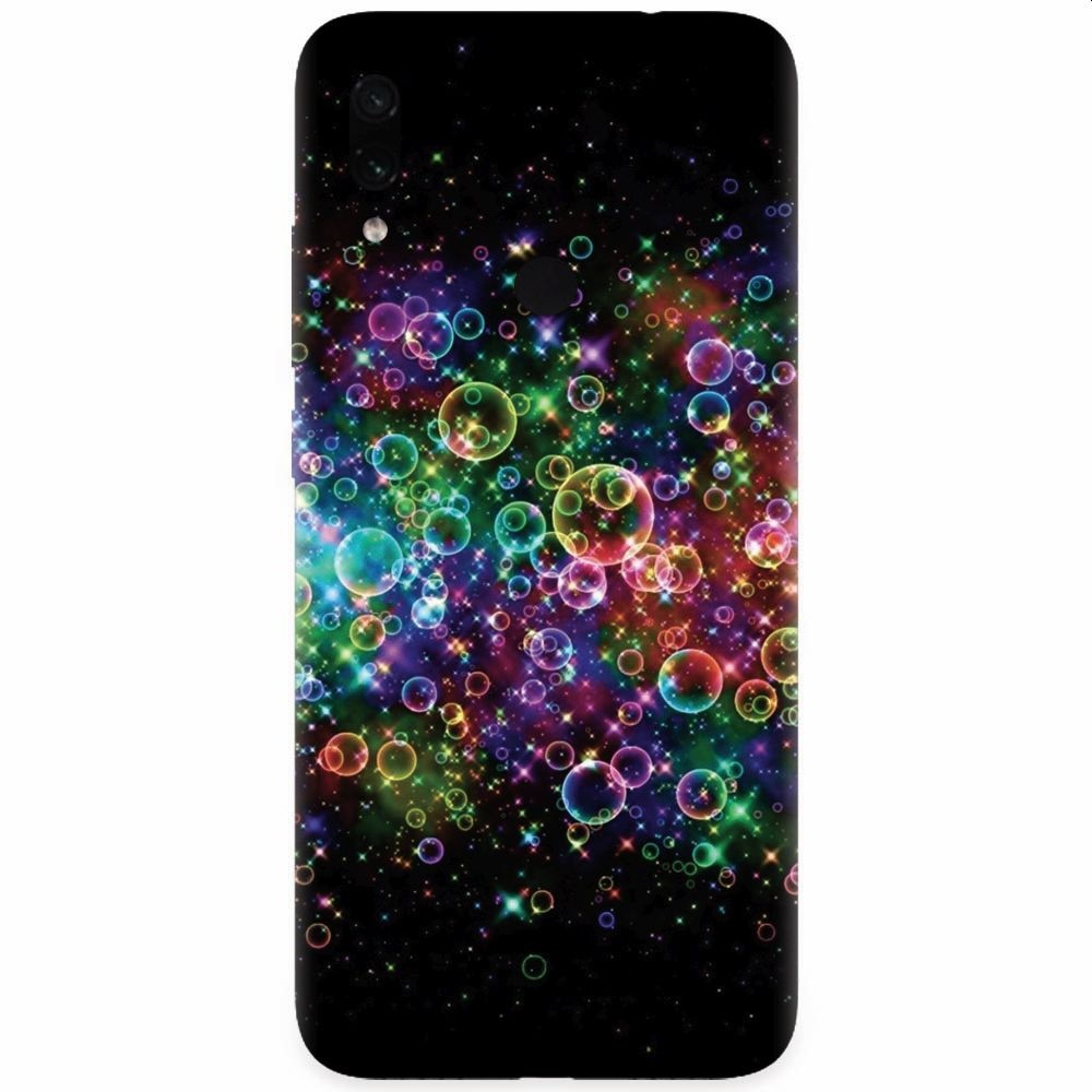 Husa silicon pentru Xiaomi Redmi Note 7, Rainbow Colored Soap Bubbles
