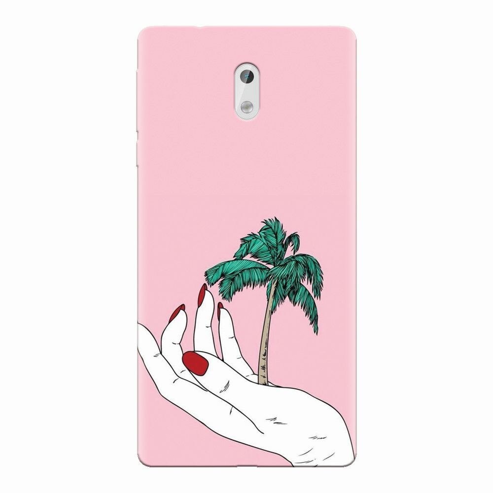 Husa silicon pentru Nokia 3, Palm Tree