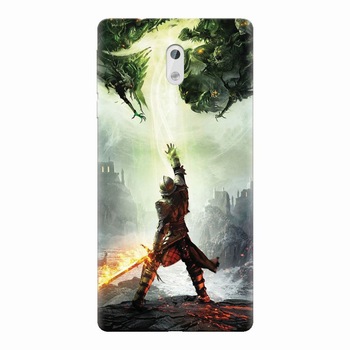 Husa silicon pentru Nokia 3, Green Dragon Husa silicon pentru Nokia 3, Green Dragon