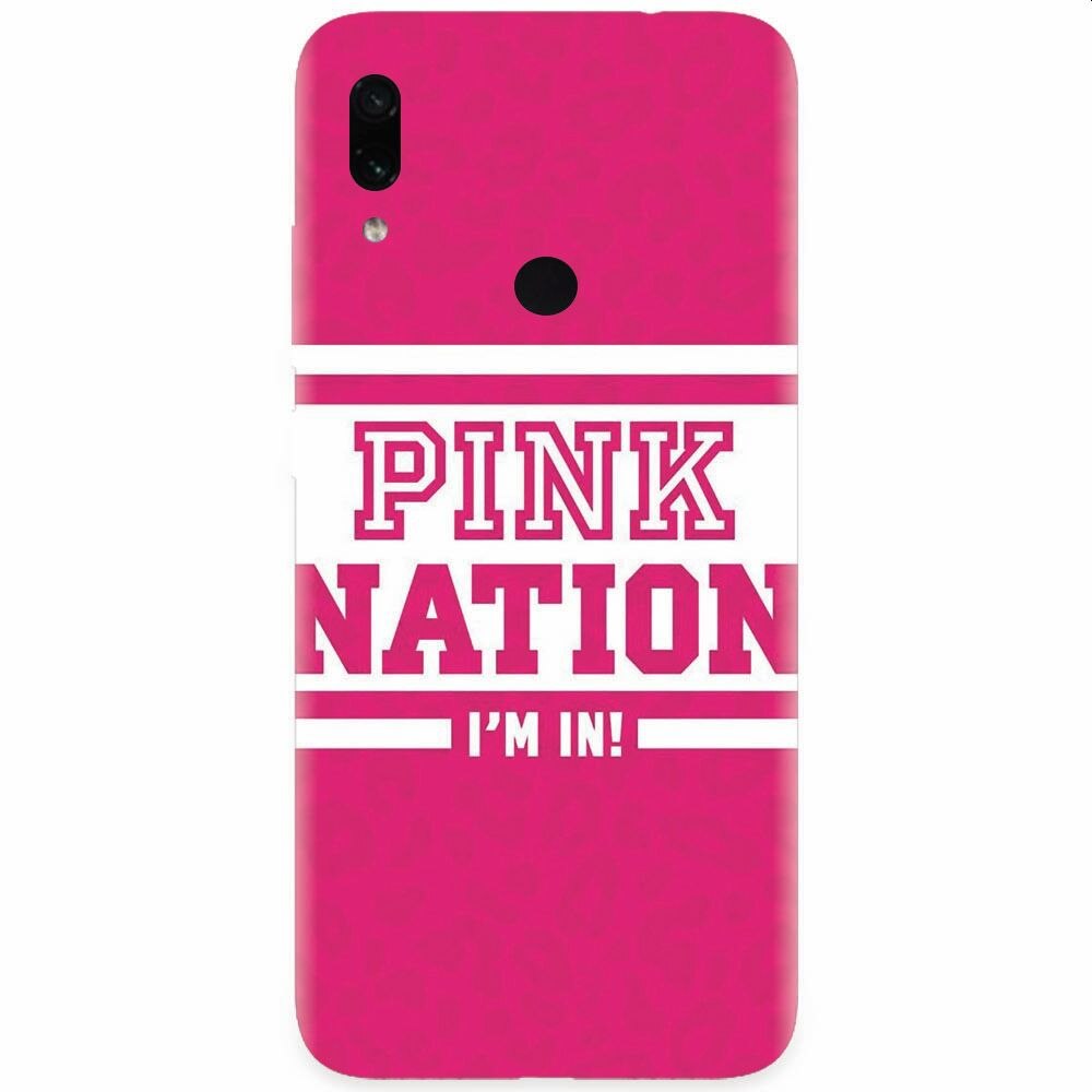 Husa silicon pentru Xiaomi Redmi Note 7, Pink Nation