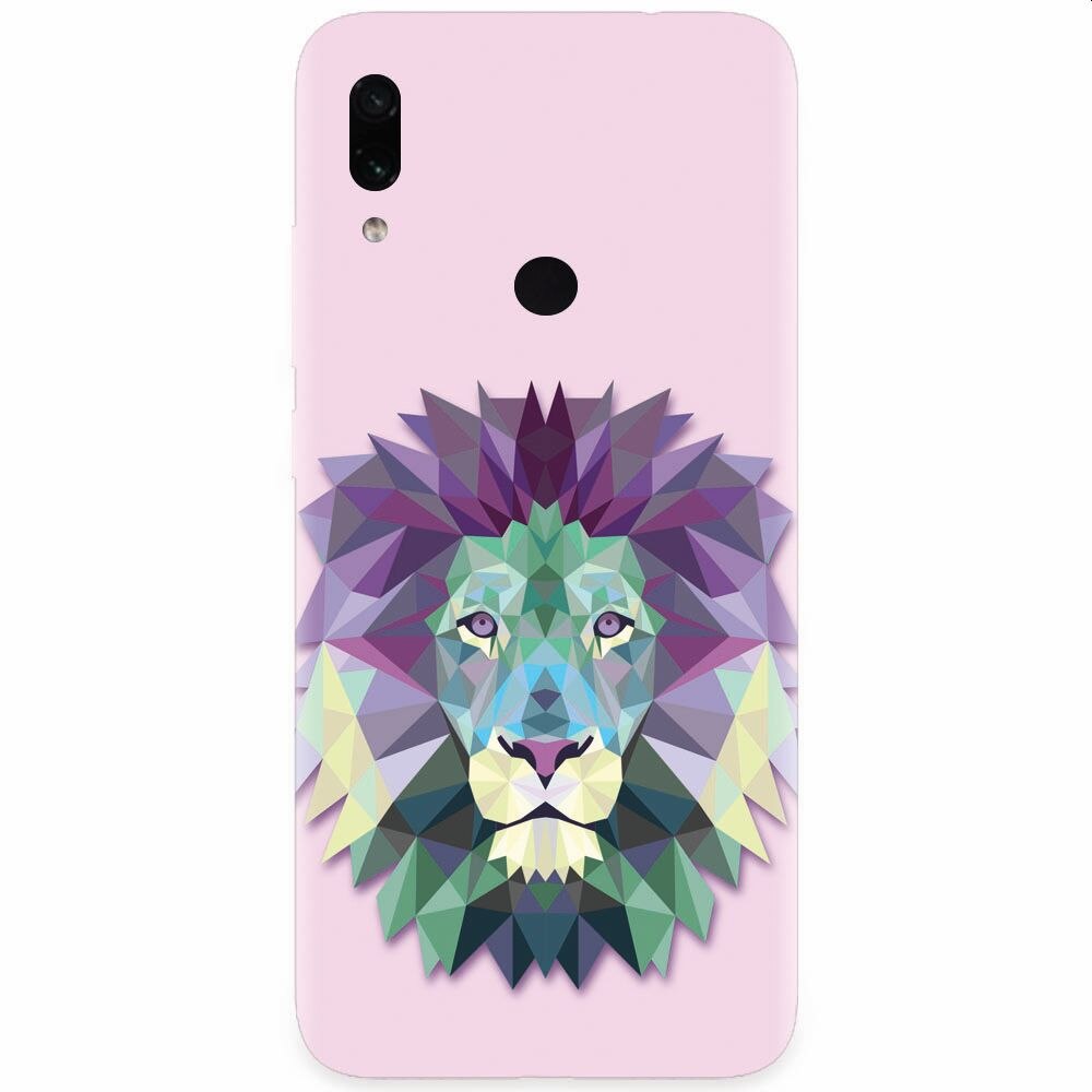 Husa silicon pentru Xiaomi Redmi Note 7, Polygon Lion