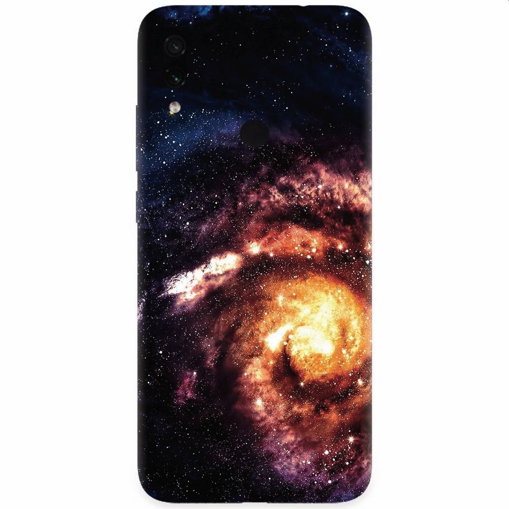Husa silicon pentru Xiaomi Redmi Note 7, Spiral Galaxy Illustration