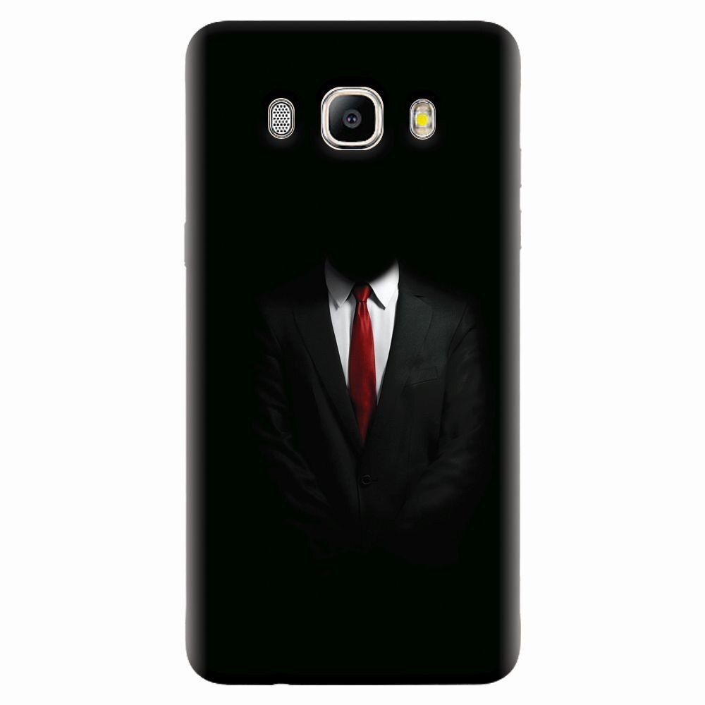 Husa silicon pentru Samsung Galaxy J7 2016, Mystery Man In Suit