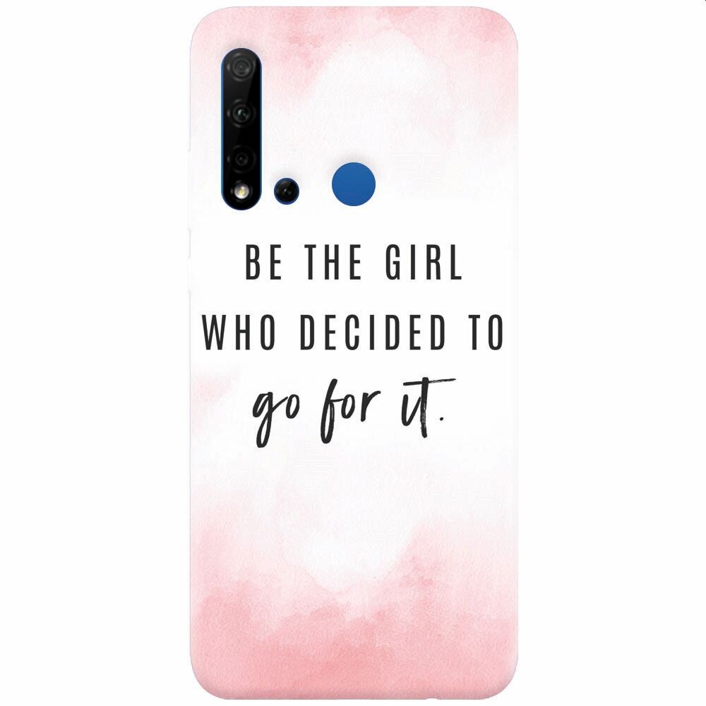 Husa silicon pentru Huawei P20 Lite (2019), Quotes Pink