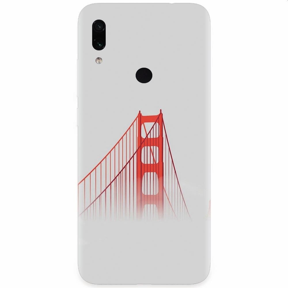 Husa silicon pentru Xiaomi Redmi Note 7, Red Bridge In Clouds