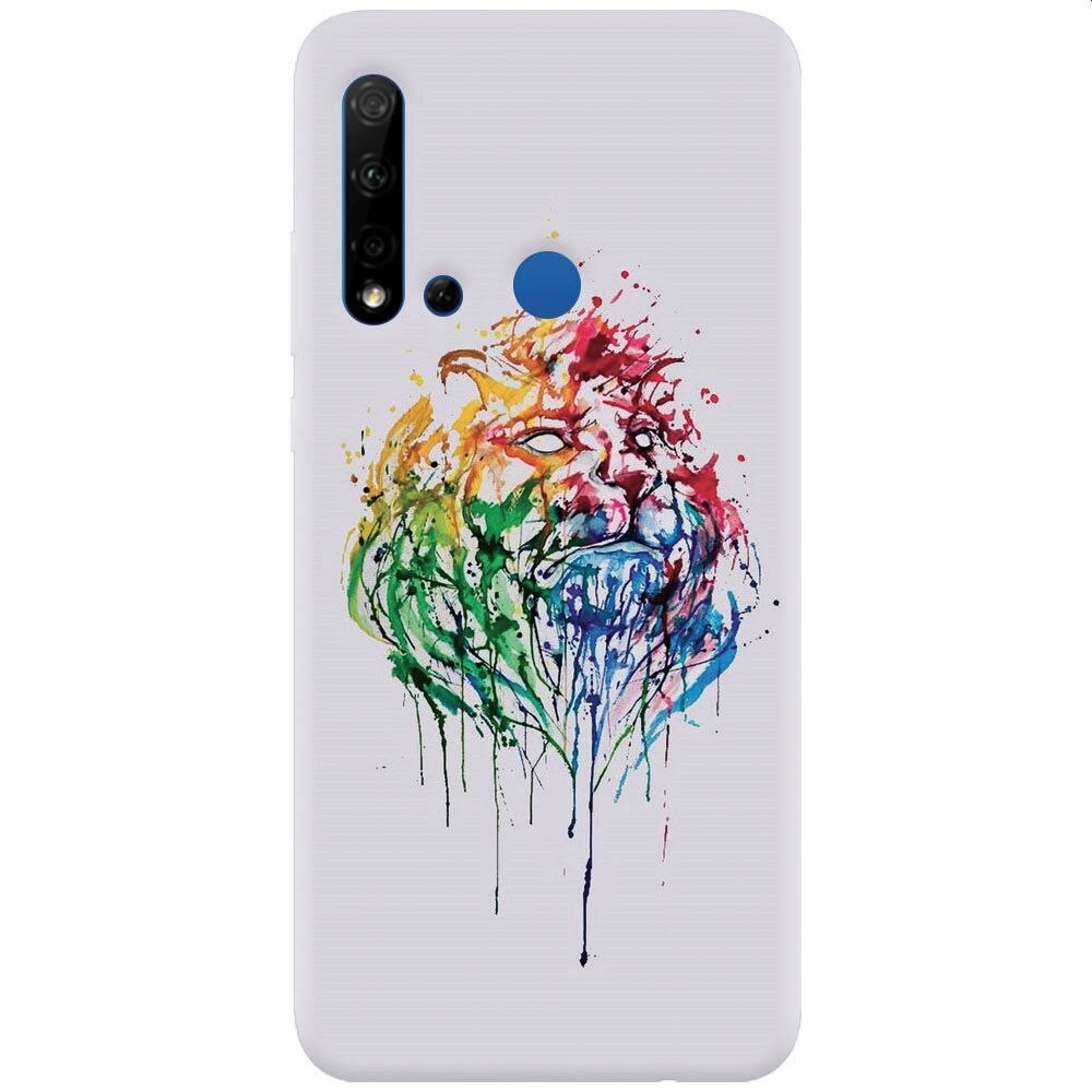 Husa silicon pentru Huawei P20 Lite (2019), Paint Illustration Lion Head