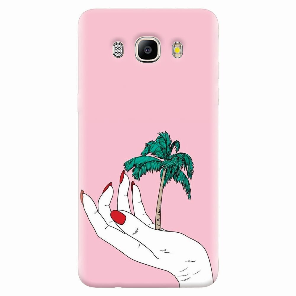 Husa silicon pentru Samsung Galaxy J7 2016, Palm Tree